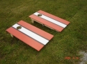 Custom Stripe Painted Signature Series Corn Hole Games-Boards and Bags